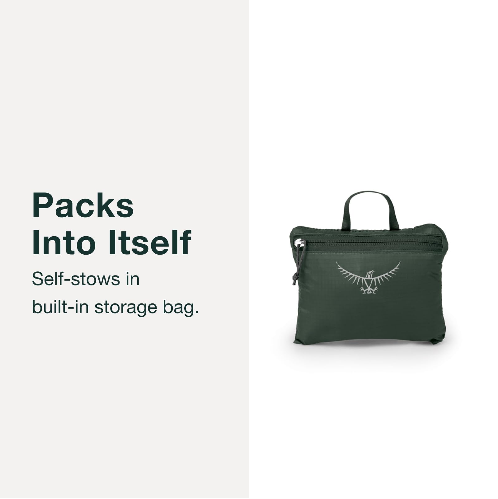 Osprey Ultralight Collapsible Stuff Pack - Lightweight, Packable Travel Backpack — Extra Bag For