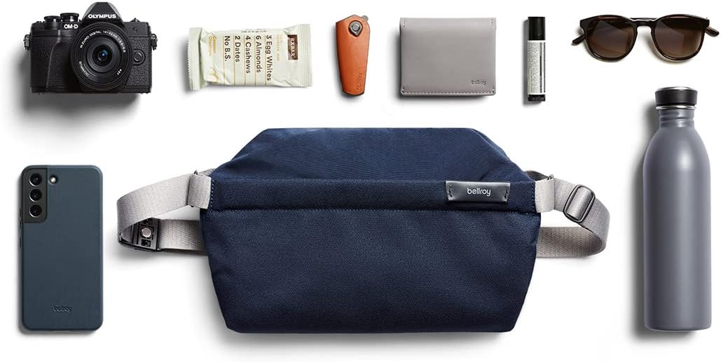 Bellroy Sling Bag, Unisex Compact Crossbody Bag, Water-Resistant Materials - Navy