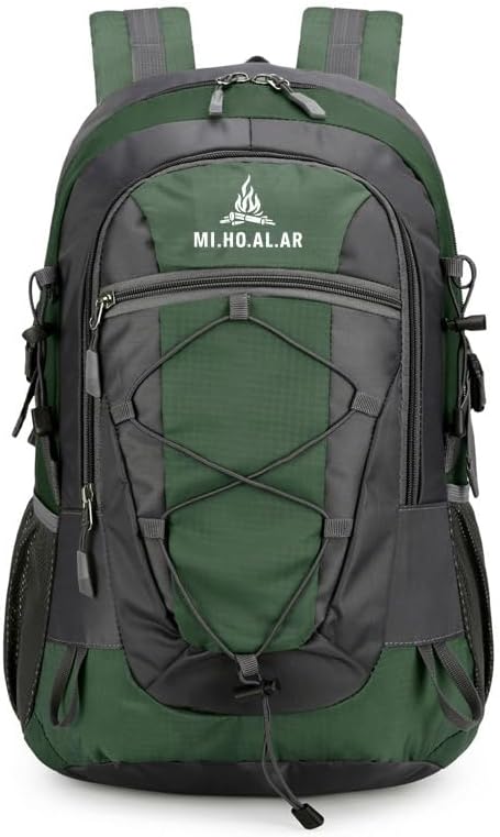 30L Lightweight Camping Backpack – Foldable Water-Repellent Hiking Daypack for Travel, Trekking, Climbing – Durable Polyester Packable Rucksack with Chest Strap & Side Pockets (green)