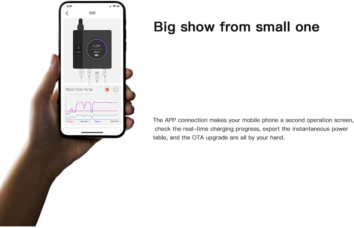 ISDT 200W Multiple USB Charger Station with Wireless Charging Pad PD3.0 5-Port 100W Max Power Fast Charger with LED Display for iPhone, iPad, Laptops, AirPods and More