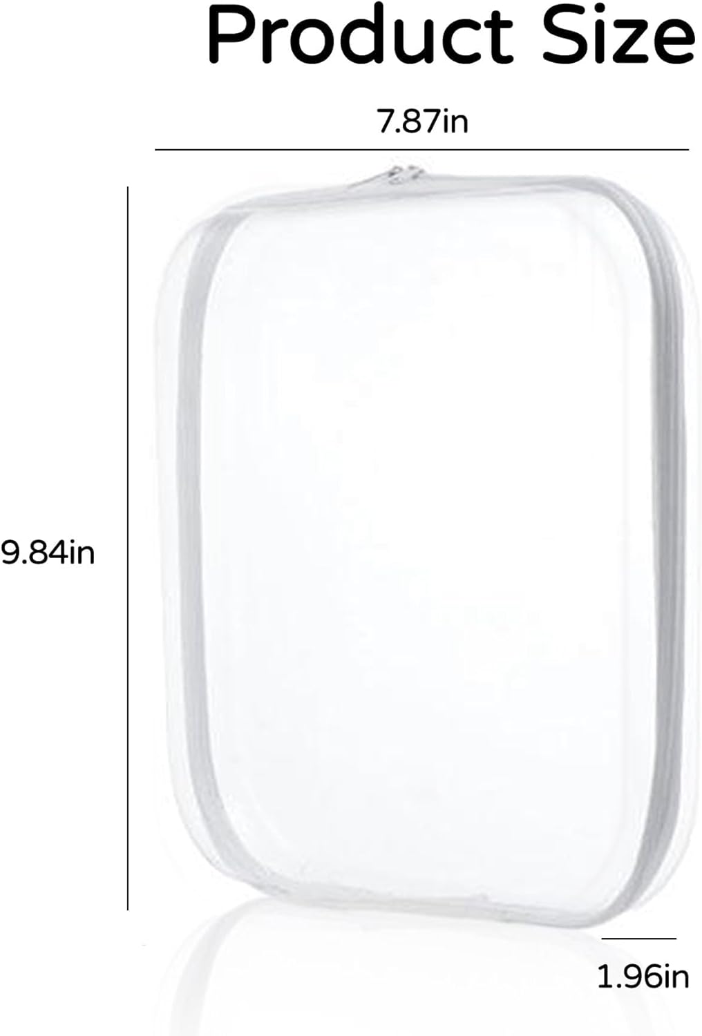 3PCS Clear Hard Plastic Zipper Case, Double Zippers Hard Pouch, Portable Travel Organizer Bin Clear