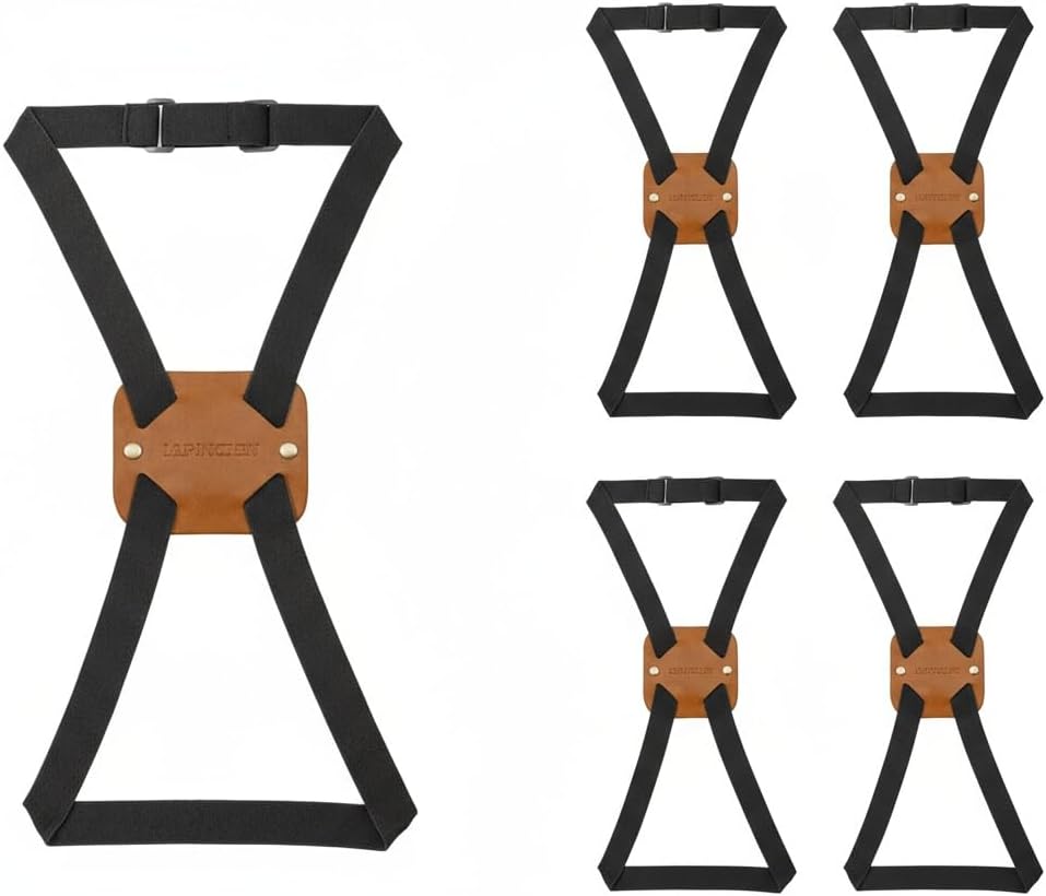 Adjustable Luggage Straps for Suitcases Add a Bag High Elastic Travel Bag Bungees Connecting Carry On Bag TSA Approved (4 Pack Brown)