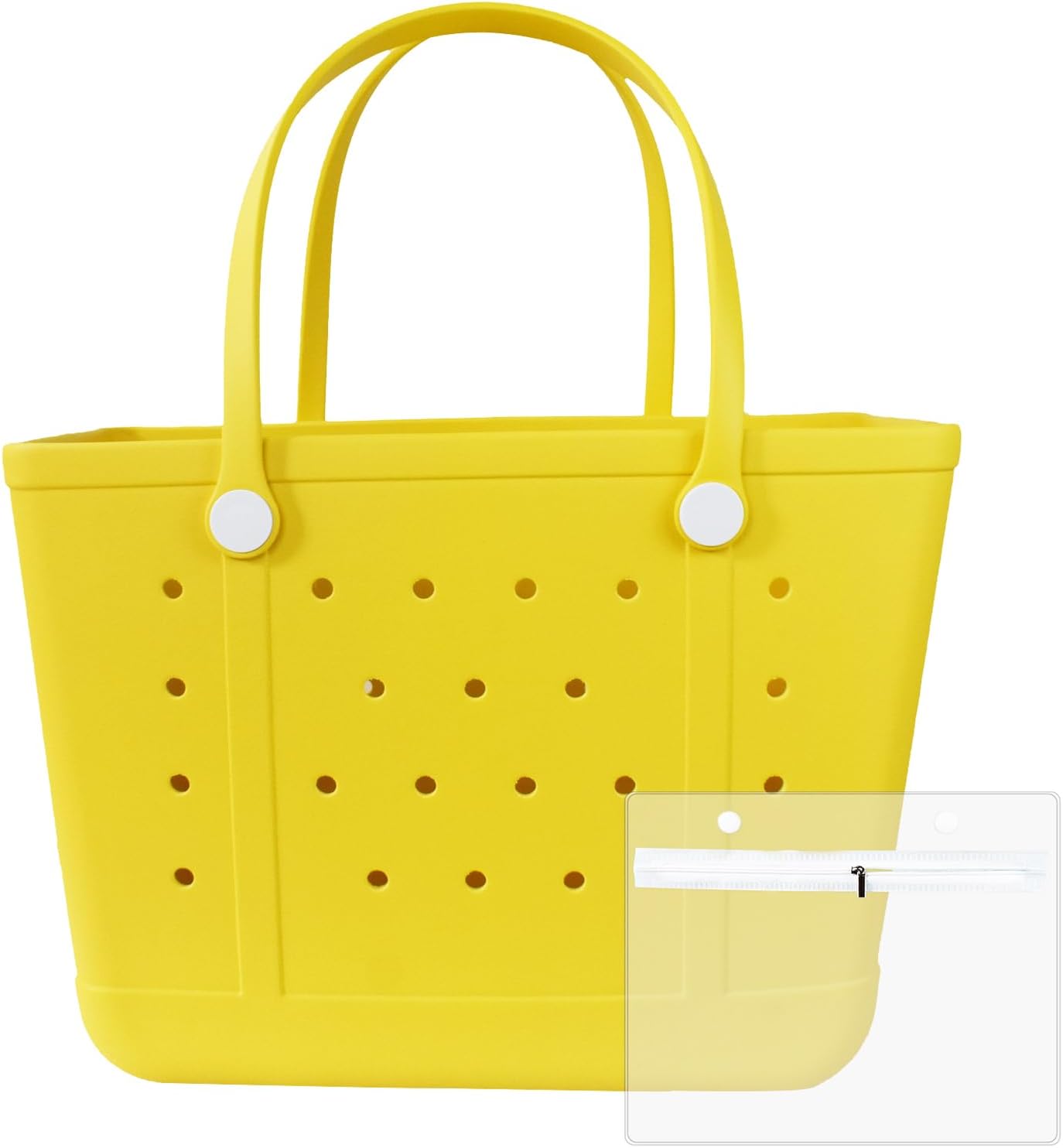 Medium Beach Bag, Waterproof Rubber Beach Bag, Washable Open Tote Bag Durable Tote Travel Bags for Outdoor Sport