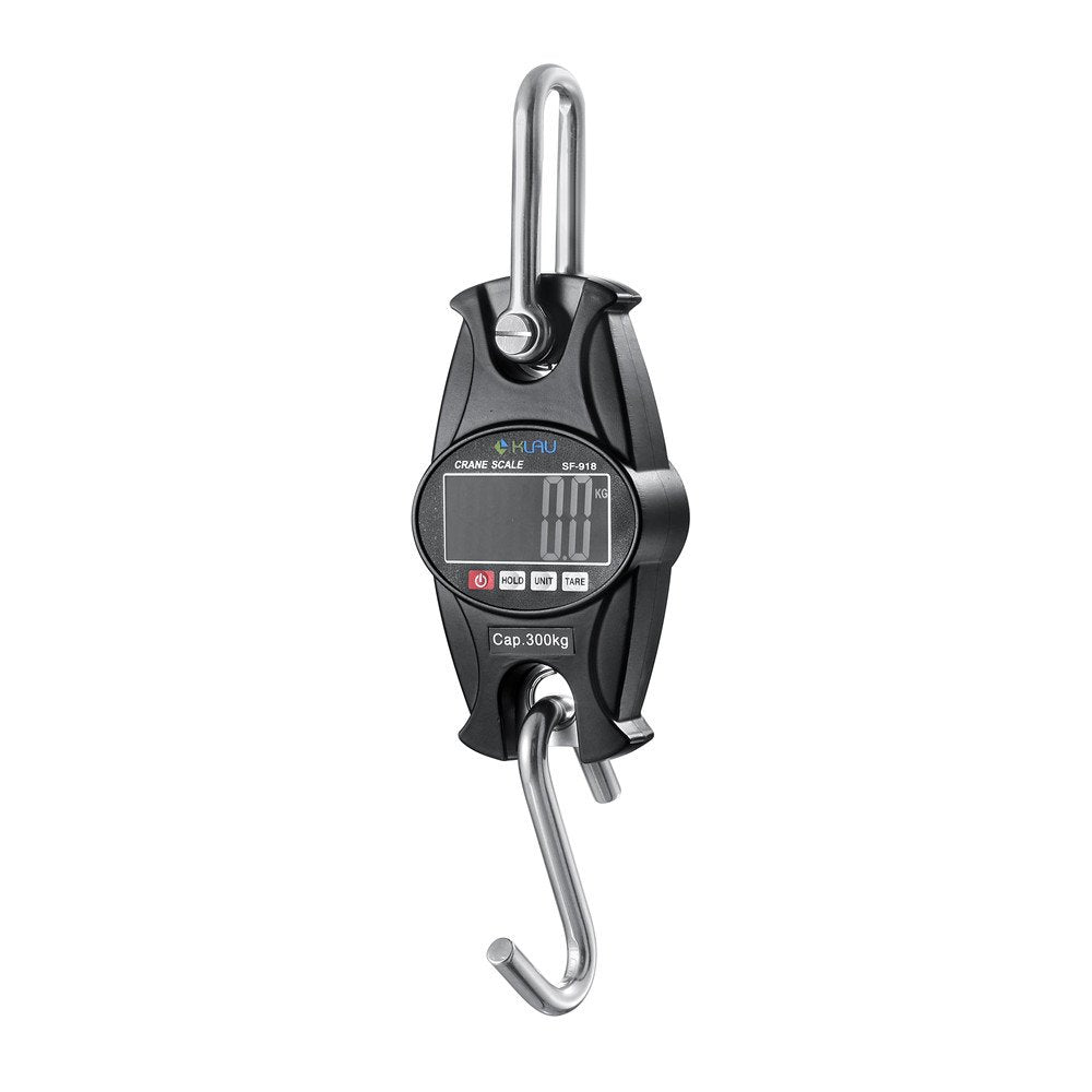 Klau Digital Hanging Scales High Precision Sensor 300 Kg / 600 lb SF-918 Heavy Duty Crane Scale Black for Home Factory Hunting