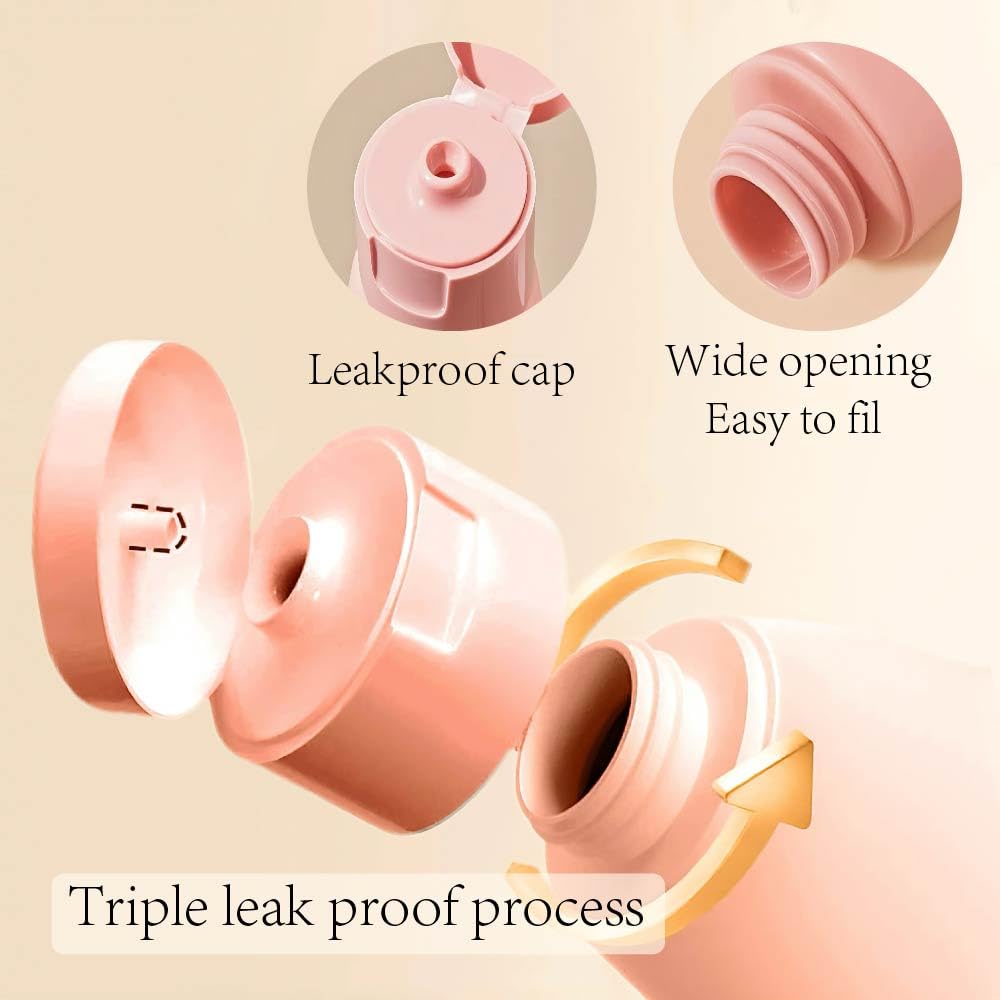NAICHA 21 PCS Refillable Toiletry Bottles with Toiletry Bag for Travel Containers Empty Squeeze
