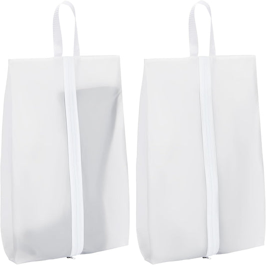 Vorspack Shoe Bags for Travel - 2 Pack Extra Large Transparent Shoe Organizer with Handle Dustproof Shoe Bag Reusable Shoe Storage Bags for Men & Women