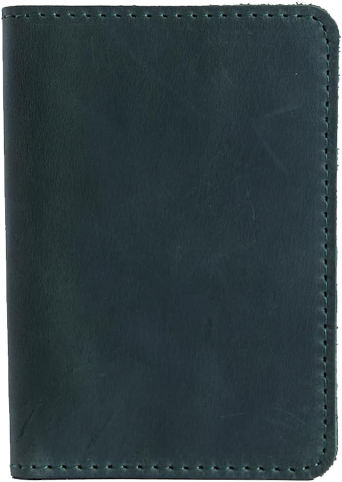 INCARNE US Passport Cover Clear - Travel Passport Wallet - Leather Passport Holder for Men Women Family with Card Slots & Note Compartmen - Sleeve Protector - Genuine Leather - Vintage Green
