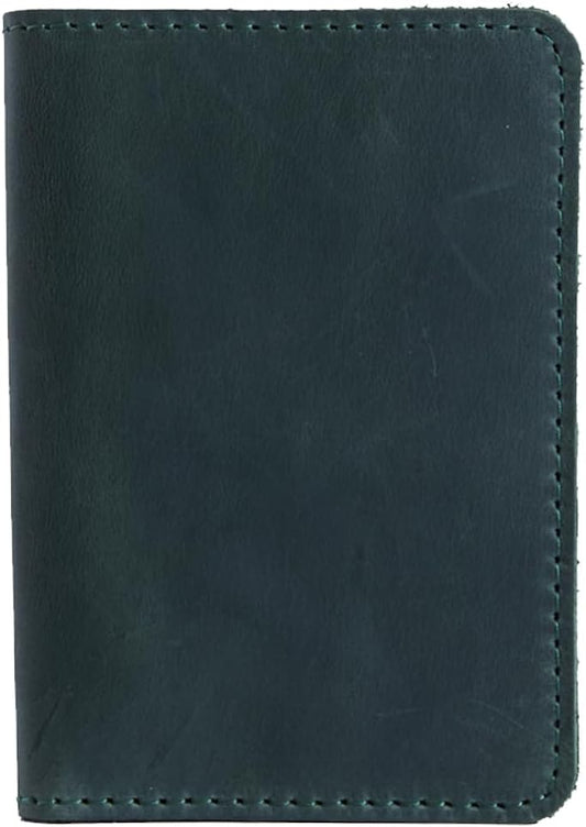 INCARNE US Passport Cover Clear - Travel Passport Wallet - Leather Passport Holder for Men Women Family with Card Slots & Note Compartmen - Sleeve Protector - Genuine Leather - Vintage Green