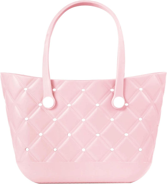Large Waterproof Rubber Beach Bag for Women Lightweight Beach Tote For Beach Pool & Gym&Travel