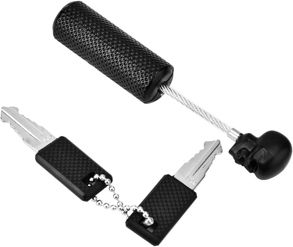 Safe Suitcase Lock, Skull Lock Wire Rope Customs Lock Zinc Alloy Locks with Keys for Suitcases,trolley Case, Trunk, Backpack (Black)