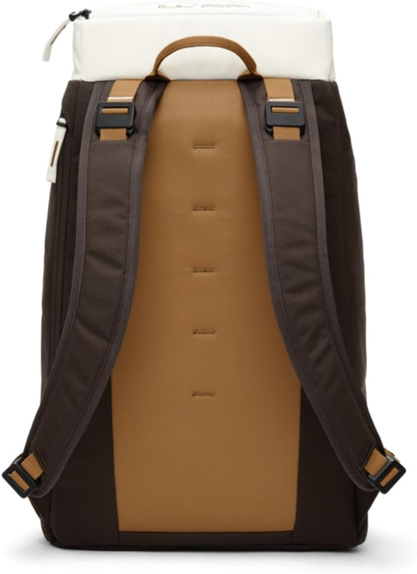 Db Journey The Hugger - Durable Travel Backpack with Laptop Compartment for Work & Gym, Luggage Backpack with Roller Bag Attachment, Full-Zip Main Compartment, 30L - Cappuccino