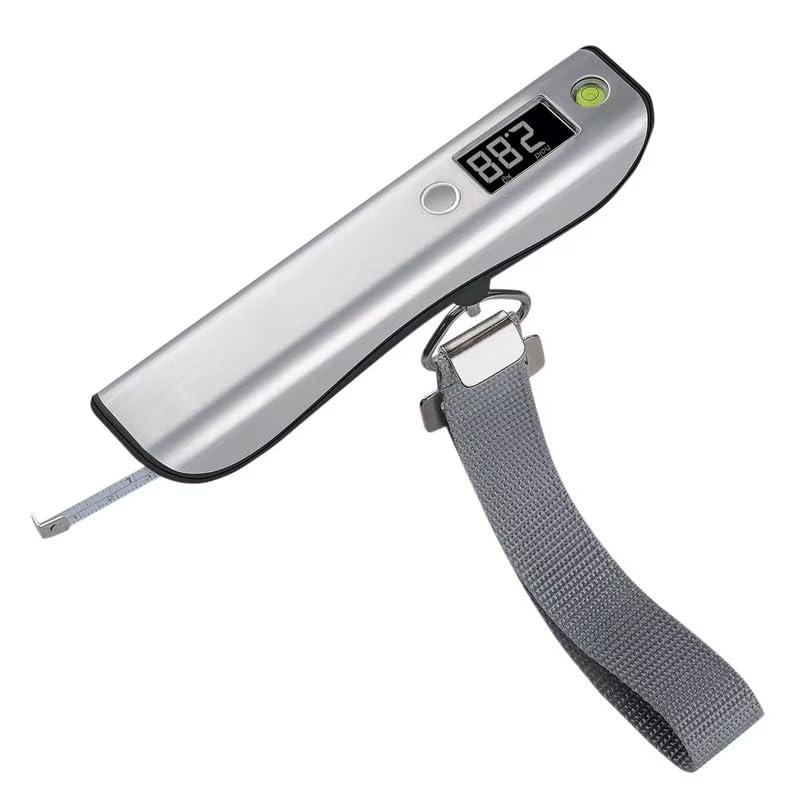 Digital Luggage Scale with Tape Measure – Portable 110 lb Suitcase Weight Scale for Travel