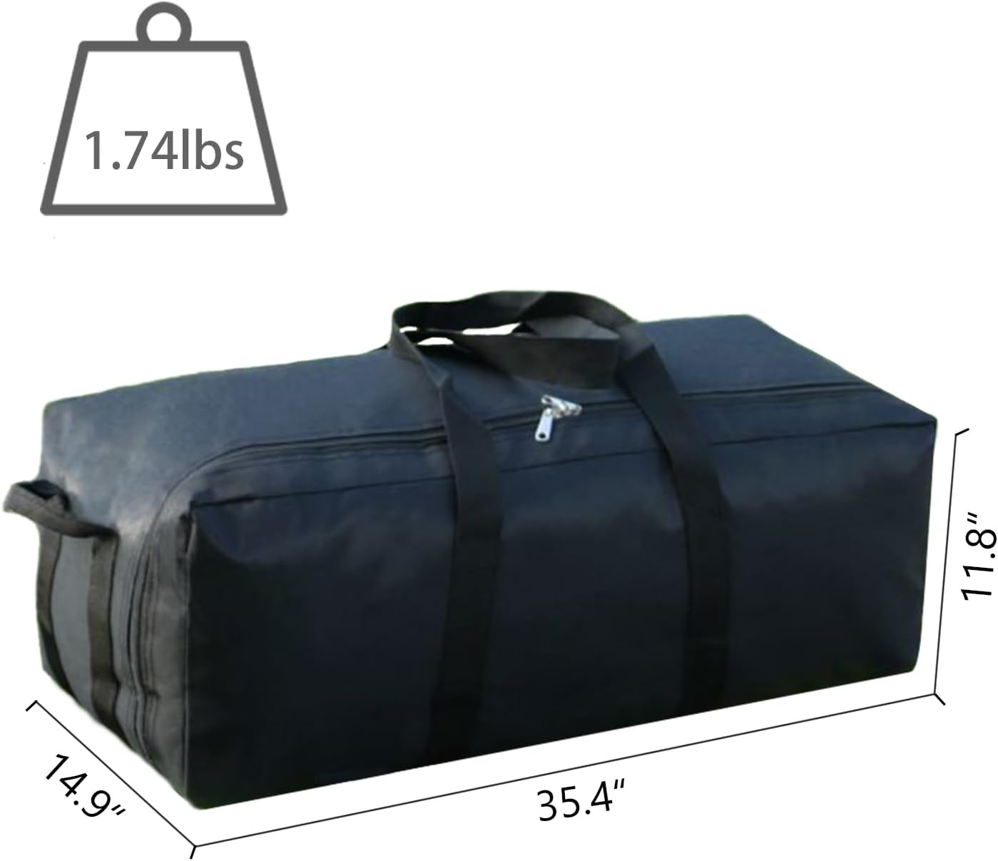 Portable Foldable Lightweight Luggage Heavy Duty Sports Storage Bag Travel Duffle Bag for Hiking, Camping & Gym Equipment Bag for Team Coaches (35.4 * 15 * 11.8 inches)