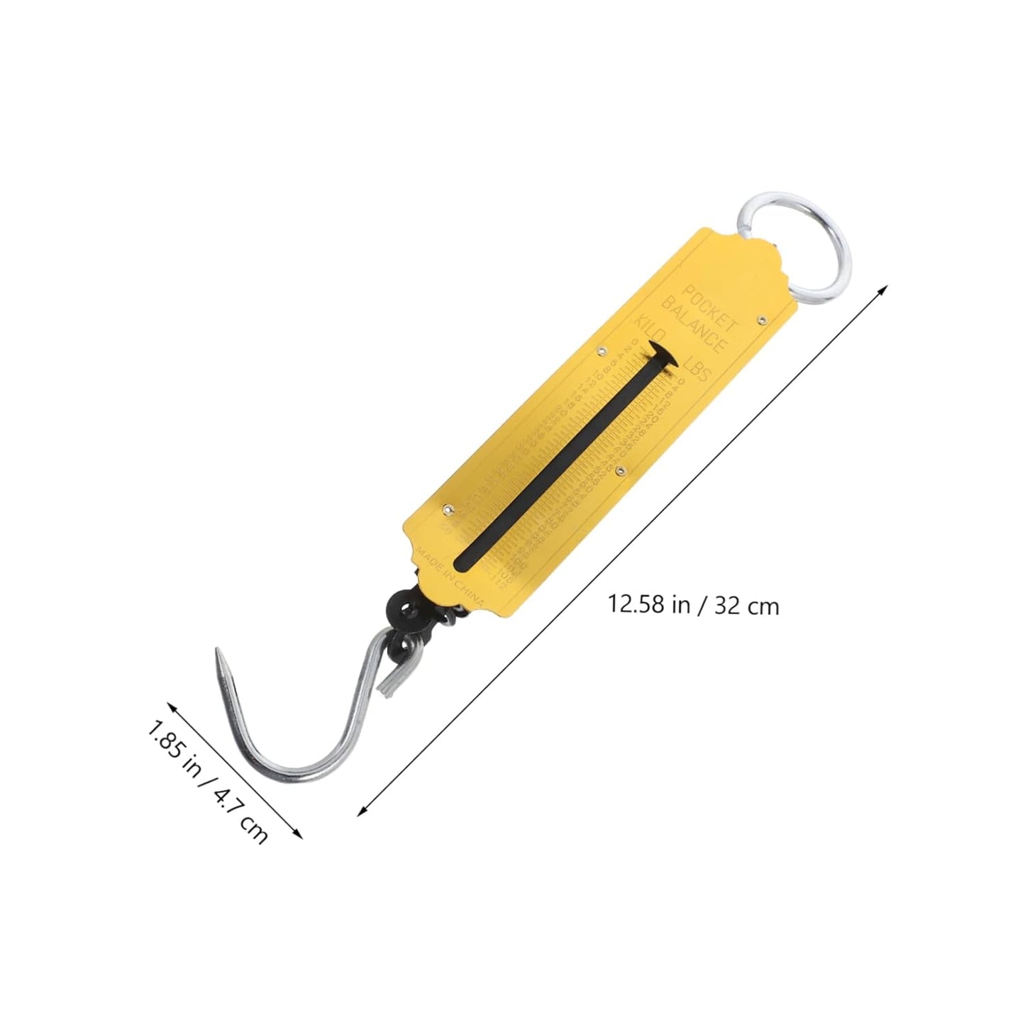 Mikinona 2pcs Mechanical Hanging Scale with Spring Balance 50kg/110lb Multi-Purpose Hand Scale for Farming Travel and Kitchen Use Sleek Appearance