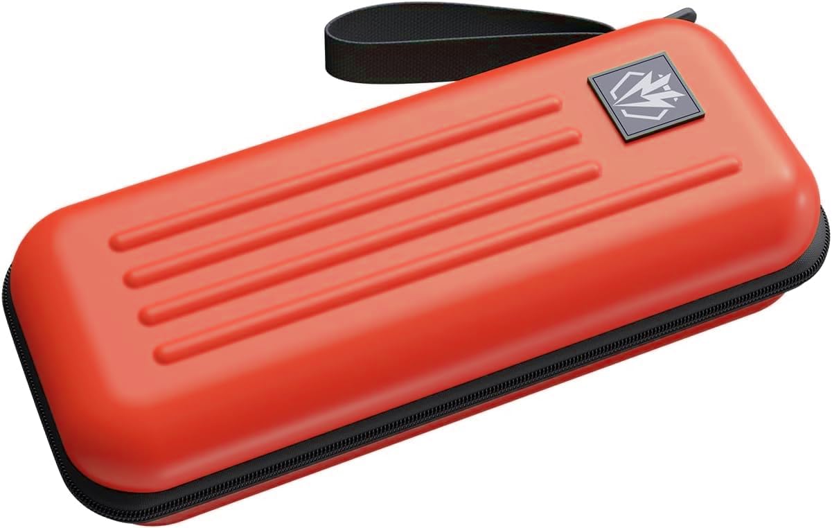 Dart Case,Darts Carrying Case Holds 3 Darts and Extra Accessories,Built-In Storage Tubes and Pockets for Flights, Tips, Shafts ect. (red)