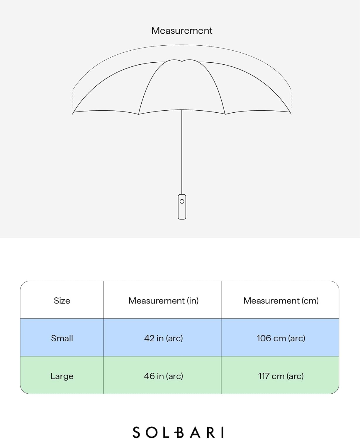 Solbari Compact Sun Protective Umbrella UPF 50+ UV Protection, Ultra-Light & Travel-Friendly