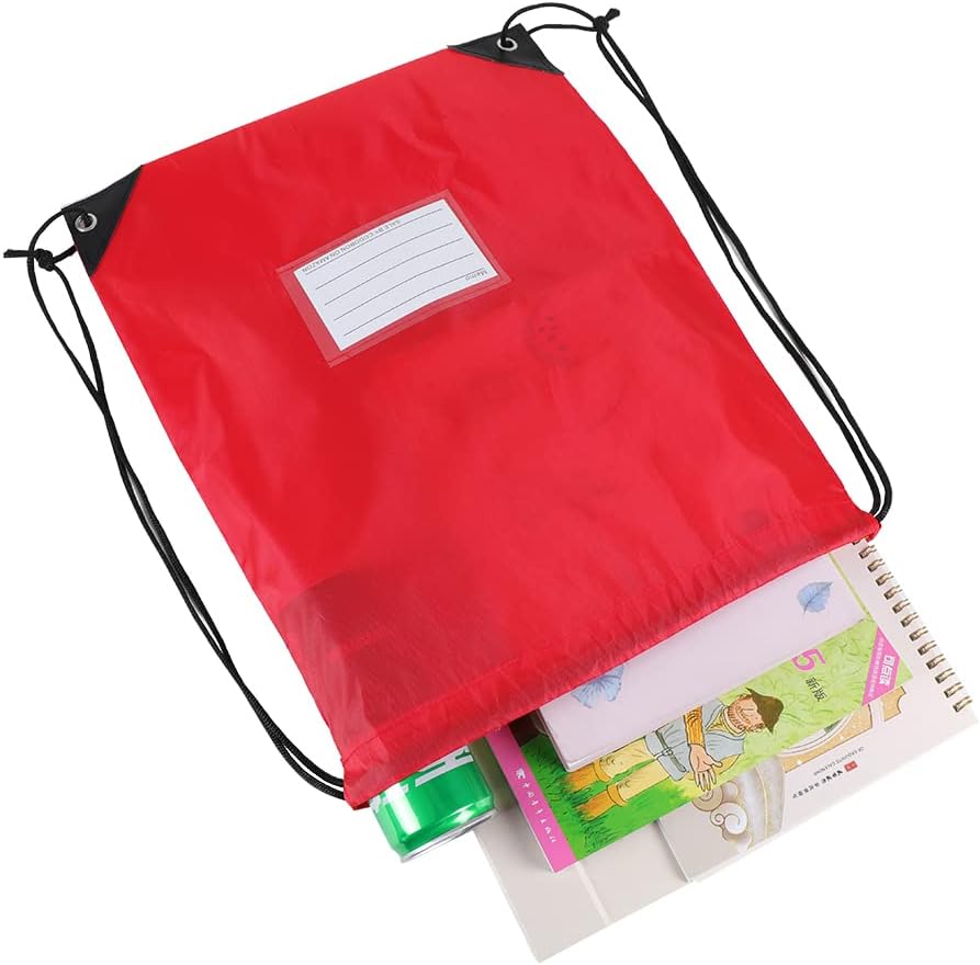 40 Pcs Drawstring Bags,Bulk Draw String Backpack, DIY Gym Sports Cinch Bag Sackpack for Women Men, Red