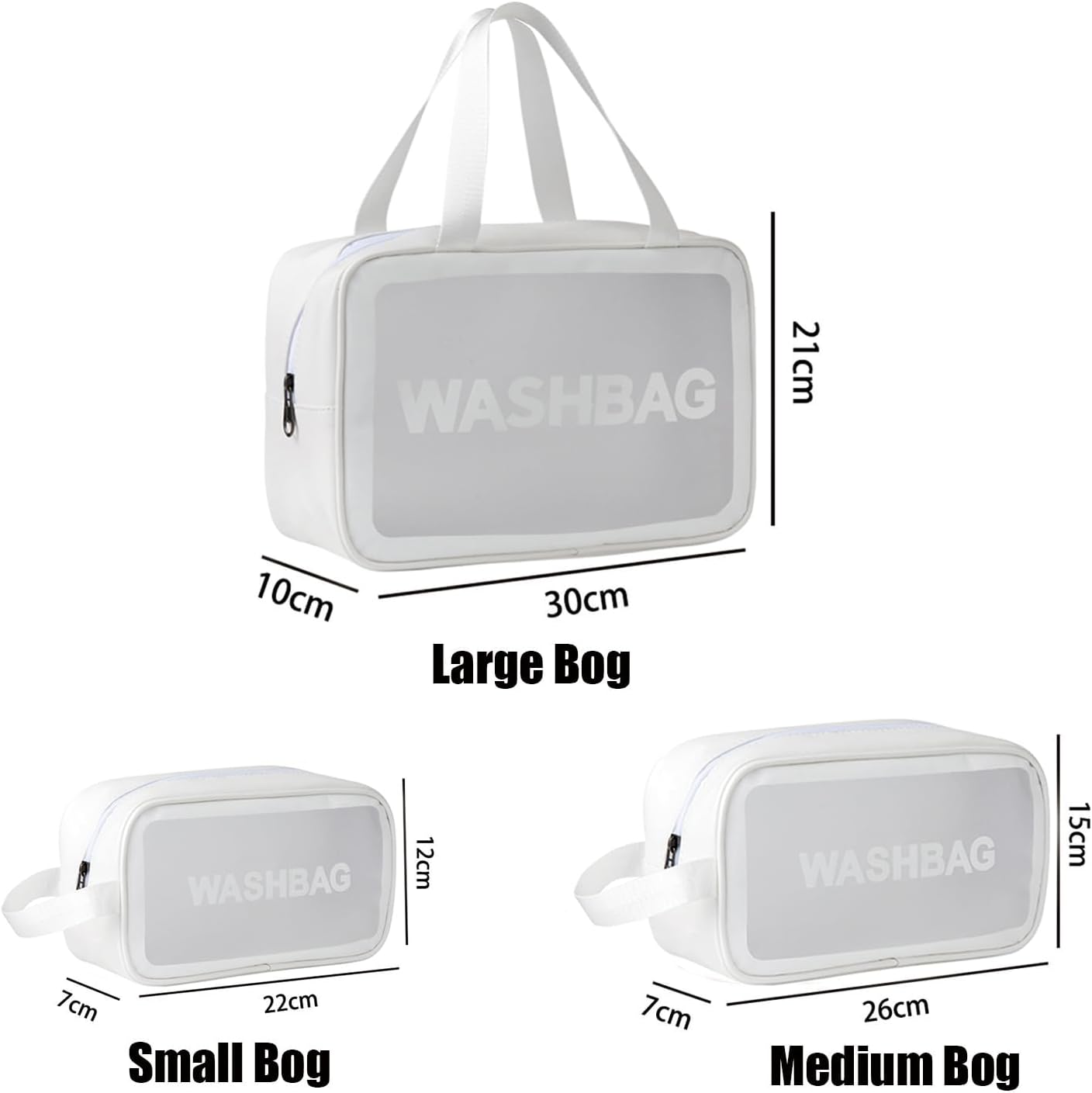 Clear Travel Bags for Toiletries,3 Pack Toiletry Bag,Matte Translucent Toiletry Bag,Makeup Bag With