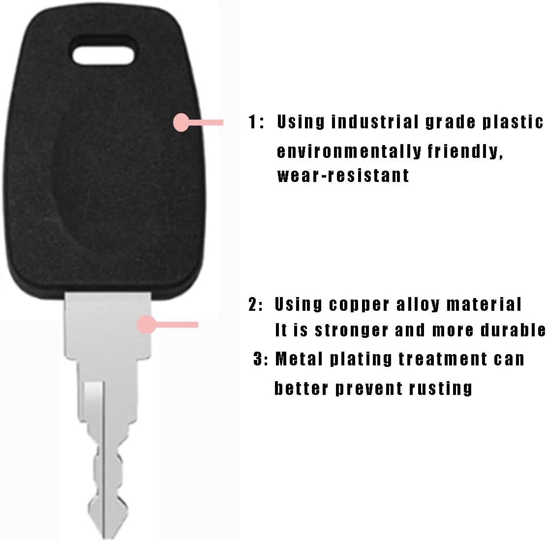 Master Luggage Keys Compatible with 007 Suitcase Password Locks Repair Master Luggage Key AC Approved Locks for Luggage (10 PCS 007 Silvery)(10×007+10 Key Rings)