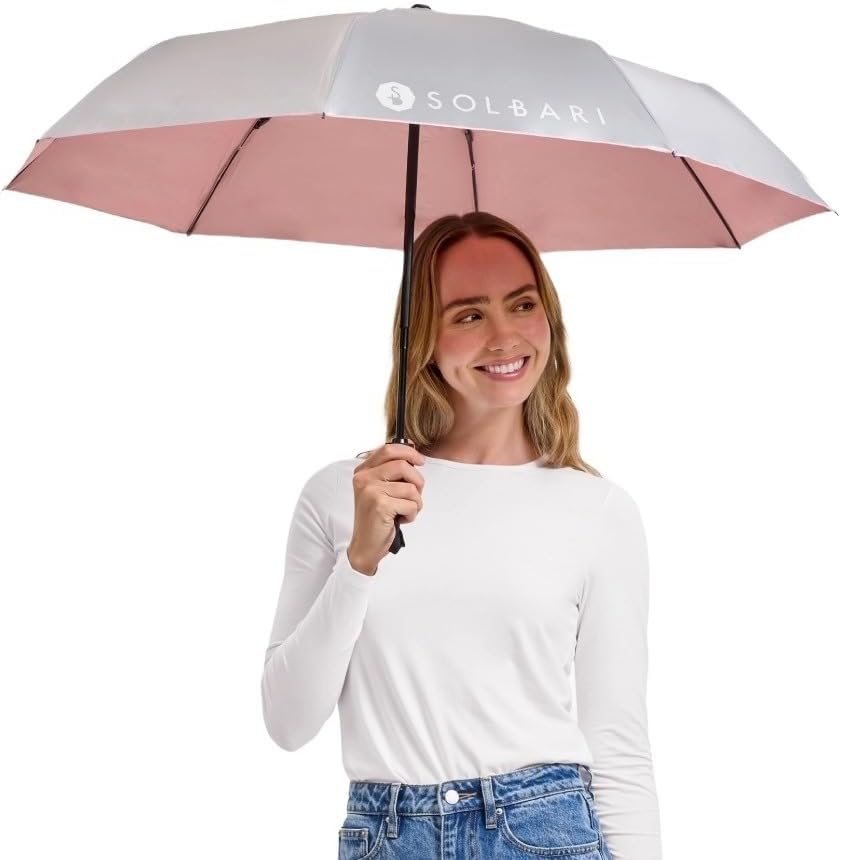 Solbari Compact Sun Protective Umbrella UPF 50+ UV Protection, Ultra-Light & Travel-Friendly