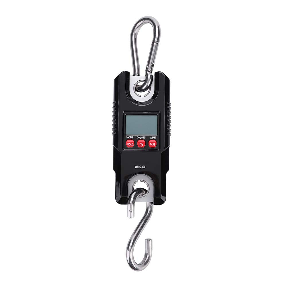 Luggage Scale,300kg Portable Plastic Electric Digital Hanging Scale with LCD Display Hook Tool for Fishing