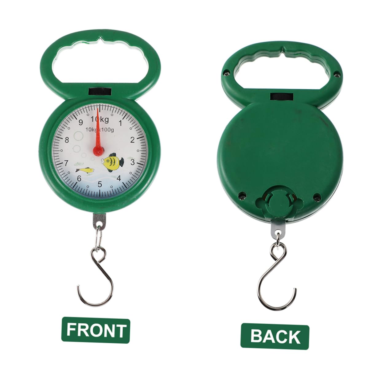 4pcs Plastic Spring Scale Luggage Scale Portable Handheld for Baggage Fish Supermarket Use Random Color