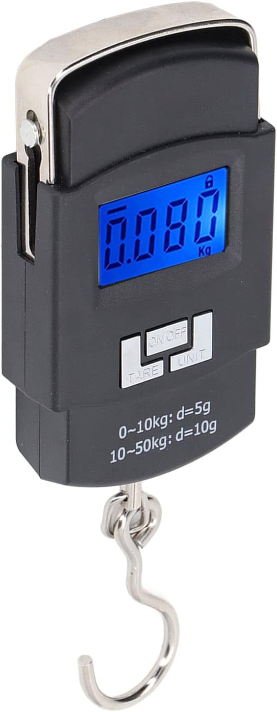 Luggage Scale,Digital Display 50kg Capacity Portable Weighing Tool for Shopping Fishing
