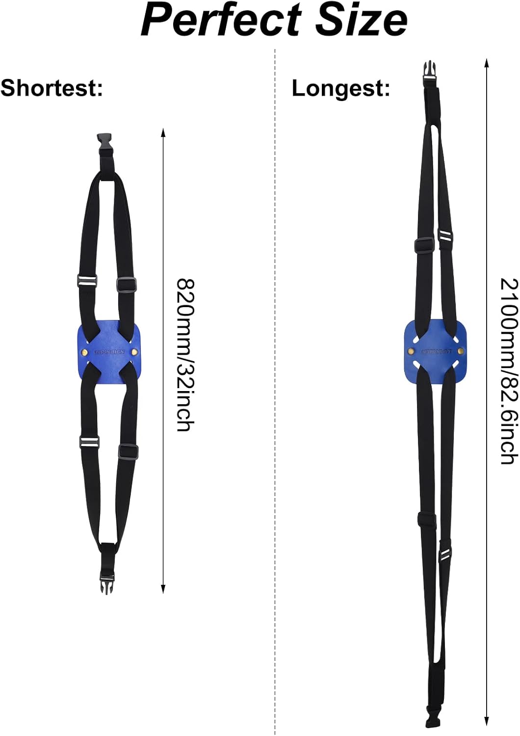 Luggage Straps, Lapinchen Bag Bungee, Luggage Bungee, Luggage Straps Suitcase Adjustable Belt, Adjustable and Portable Travel Suitcase Accessory, Blue