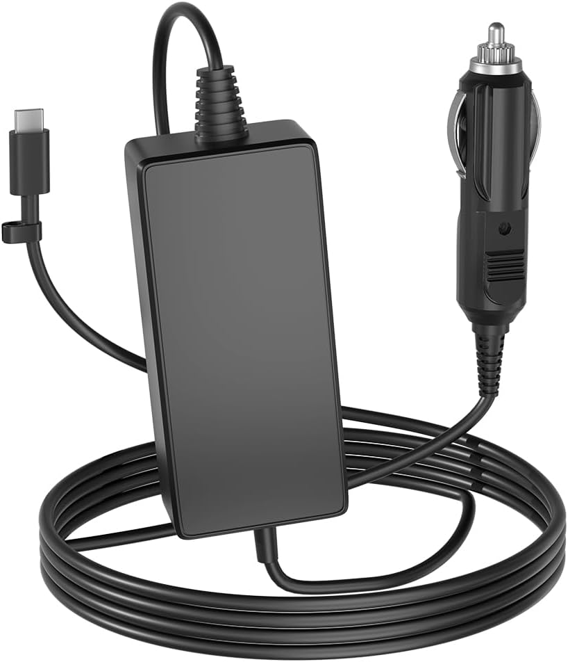 Car Charger USB C 100W 12V Compatible with Lenovo/HP/Dell/Acer/Asus/MacBook/Samsung/MSI/LG Surface Pro 11 10 9 8 7+ Google Chromebook Laptop, iPad, ROG Ally, Legion Go Other Type-C Devices