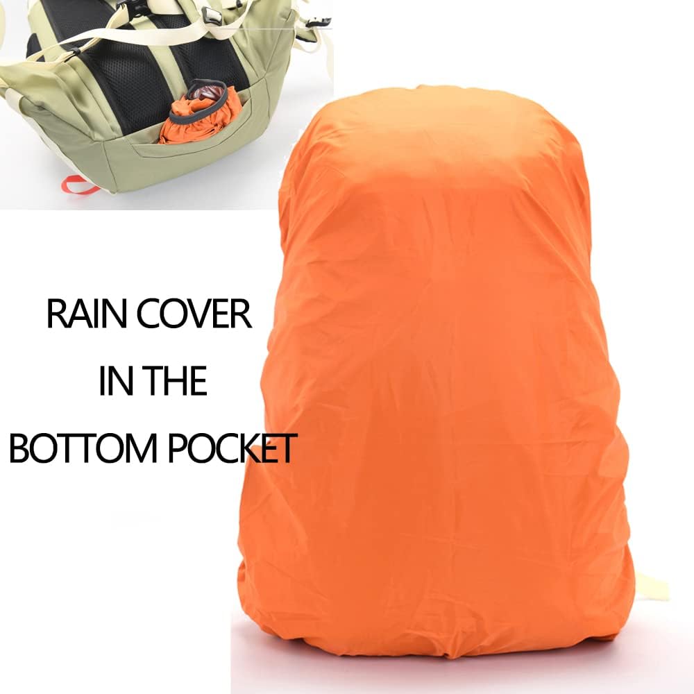 Bseash 40L Waterproof Hiking Camping Backpack with Rain Cover, Outdoor Sport Travel Daypack