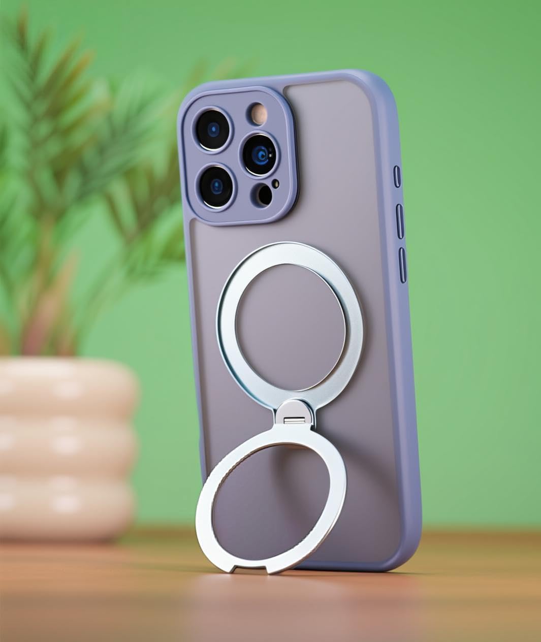 360° Spin Magnetic Stand for iPhone 16 Pro Max Case, [Fit for MagSafe][Military Protection][Full Camera Protection] Adjustable Kickstand iPhone Case for iPhone 16 Pro Max 6.9", Blue
