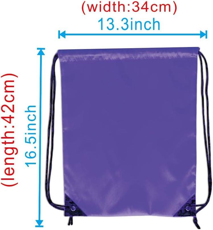Drawstring Backpack Bulk 30 Packs Draw String Backpack Bags DIY Gym Sports Traveling Trip ride Pedestrianism Yoga Cinch Bag Sackpack Drawstring (purple)