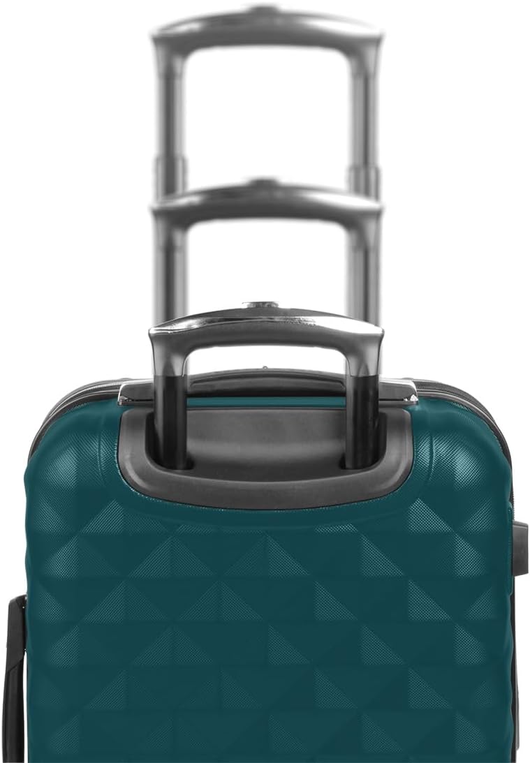 Kenneth Cole REACTION Diamond Tower Luggage Collection Lightweight Hardside Expandable 8-Wheel, Deep Teal, 3-Piece Set (20", 24", & 28")