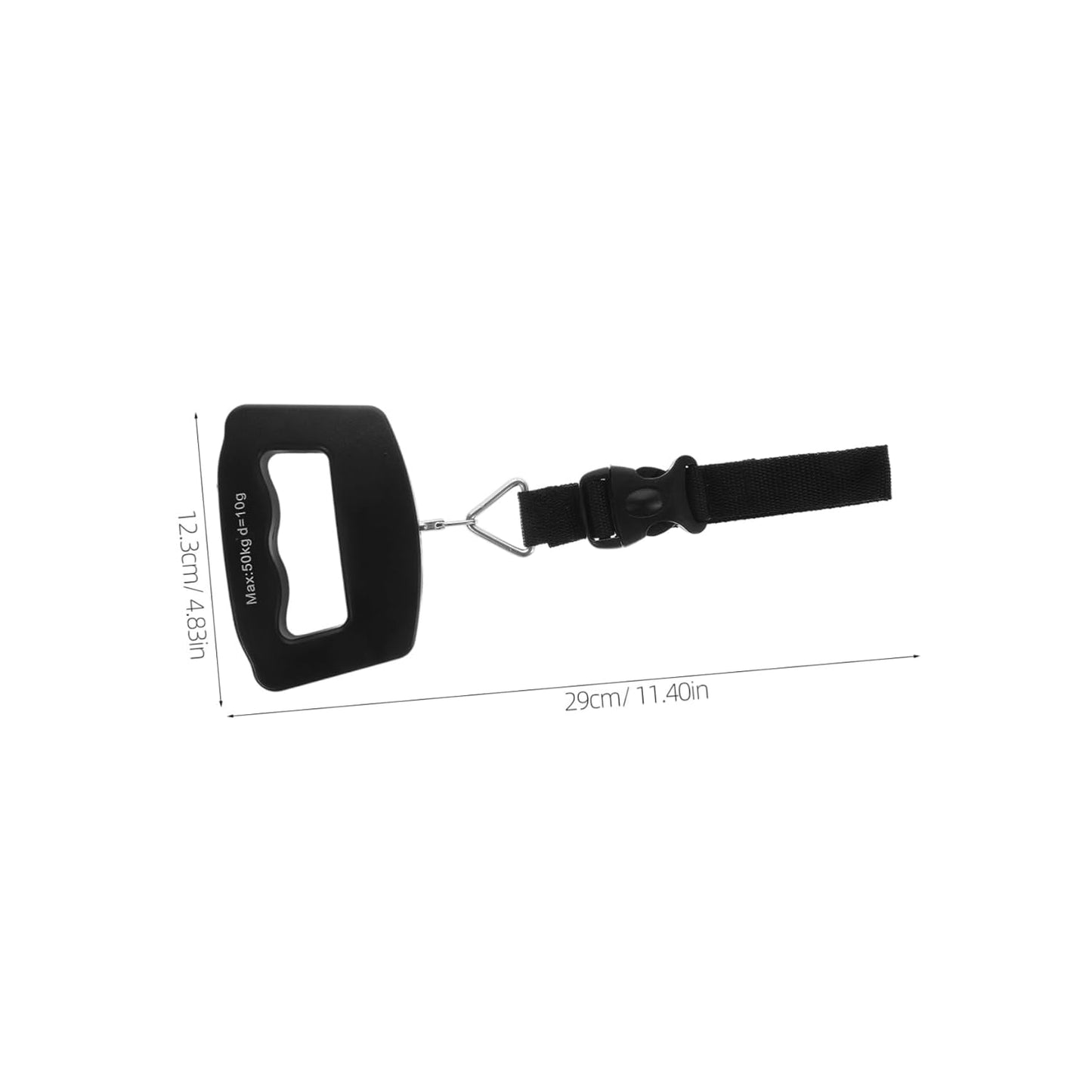 FRCOLOR Ergonomic Suitcase Scale Webbing Hook 50kg Capacity Weighing Scale Portable