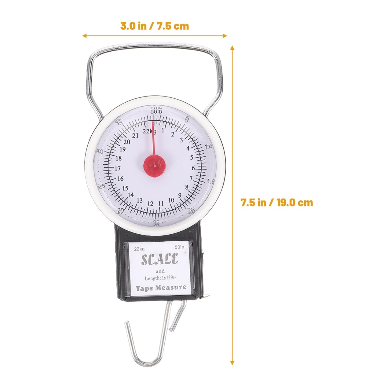TOYANDONA Manual Hanging Scale Portable Travel Luggage Weight Scale with Non Slip Big Handle Durable Design for Easy Use Accurate Sensor for Bags and Suitcases