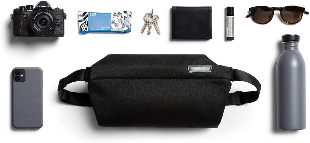 Bellroy Sling Bag (Unisex Compact Crossbody Bag, Multiple Compartments, Water-resistant Materials, Holds Phone, Camera & Water Bottle) - Melbourne Black