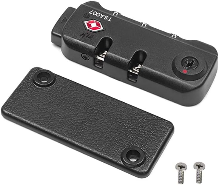 TSA007 Padlock Luggage Travel Lock and 3 Digits Self-Setting A Variety of Different Combinations Luggage Bag Travel Security Code Lock, Black, 2 Pack