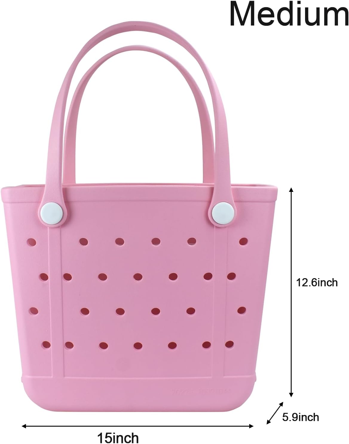 Medium Beach Bag, Waterproof Rubber Beach Bag, Washable Open Tote Bag Durable Tote Travel Bags for Outdoor Sport