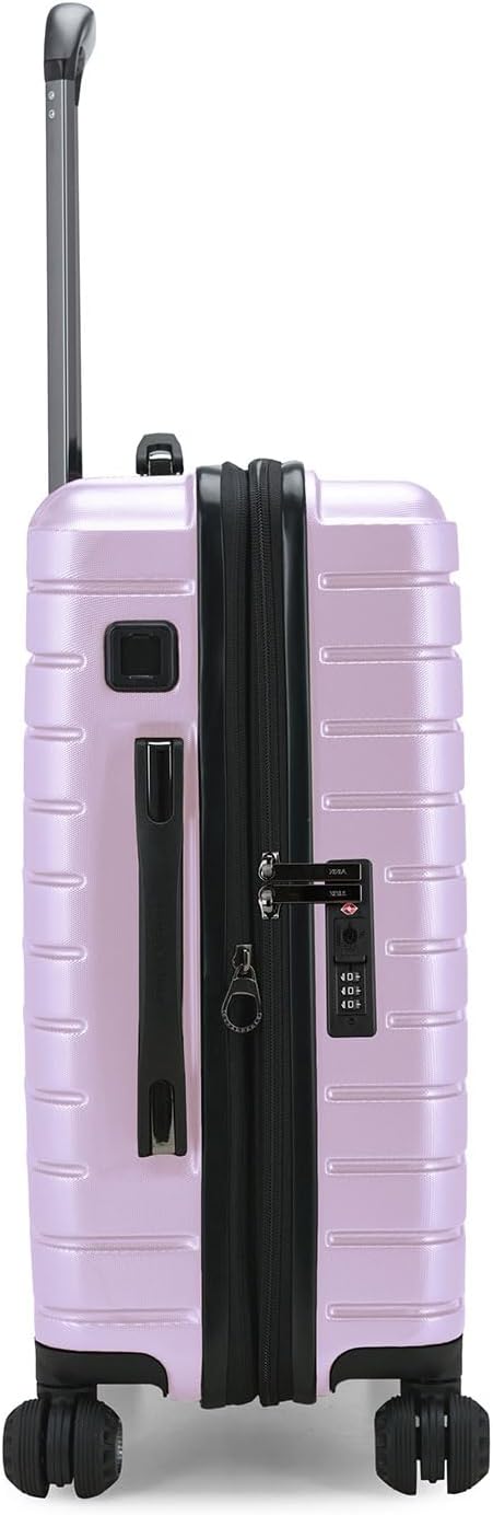 Traveler's Choice Archer Polycarbonate Hardside Spinner Luggage Set, Tie Down Straps, Purple, Carry-On 21-Inch