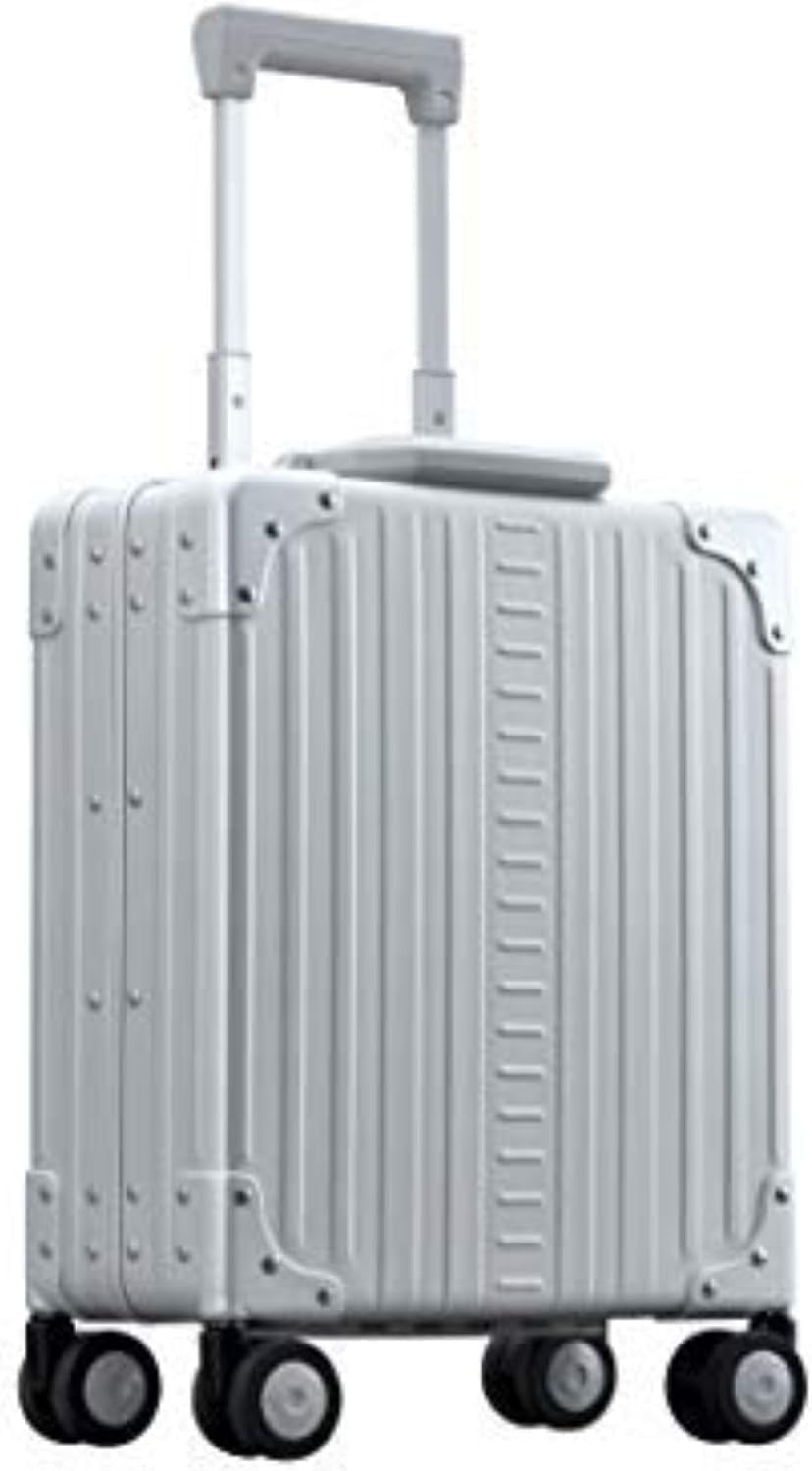 Aleon All Aluminum Lightweight 16” Premium Vertical Underseat Carry-On Luggage. Business Briefcase with Wheels - Hardshell Suitcase