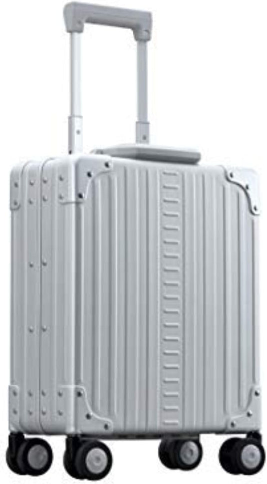 Aleon All Aluminum Lightweight 16” Premium Vertical Underseat Carry-On Luggage. Business Briefcase with Wheels - Hardshell Suitcase