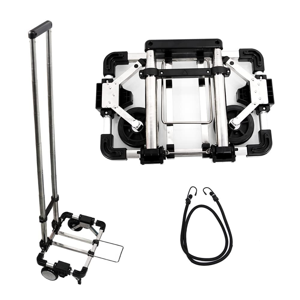 CNQLIS Folding Hand Truck,Portable Carrying Cart, Compact, Mini Lightweight for Travel/Auto/Moving/Office Use,12in.Hx9in.W Fits Most Backpacks- 55lbs Lightweight Hand Truck