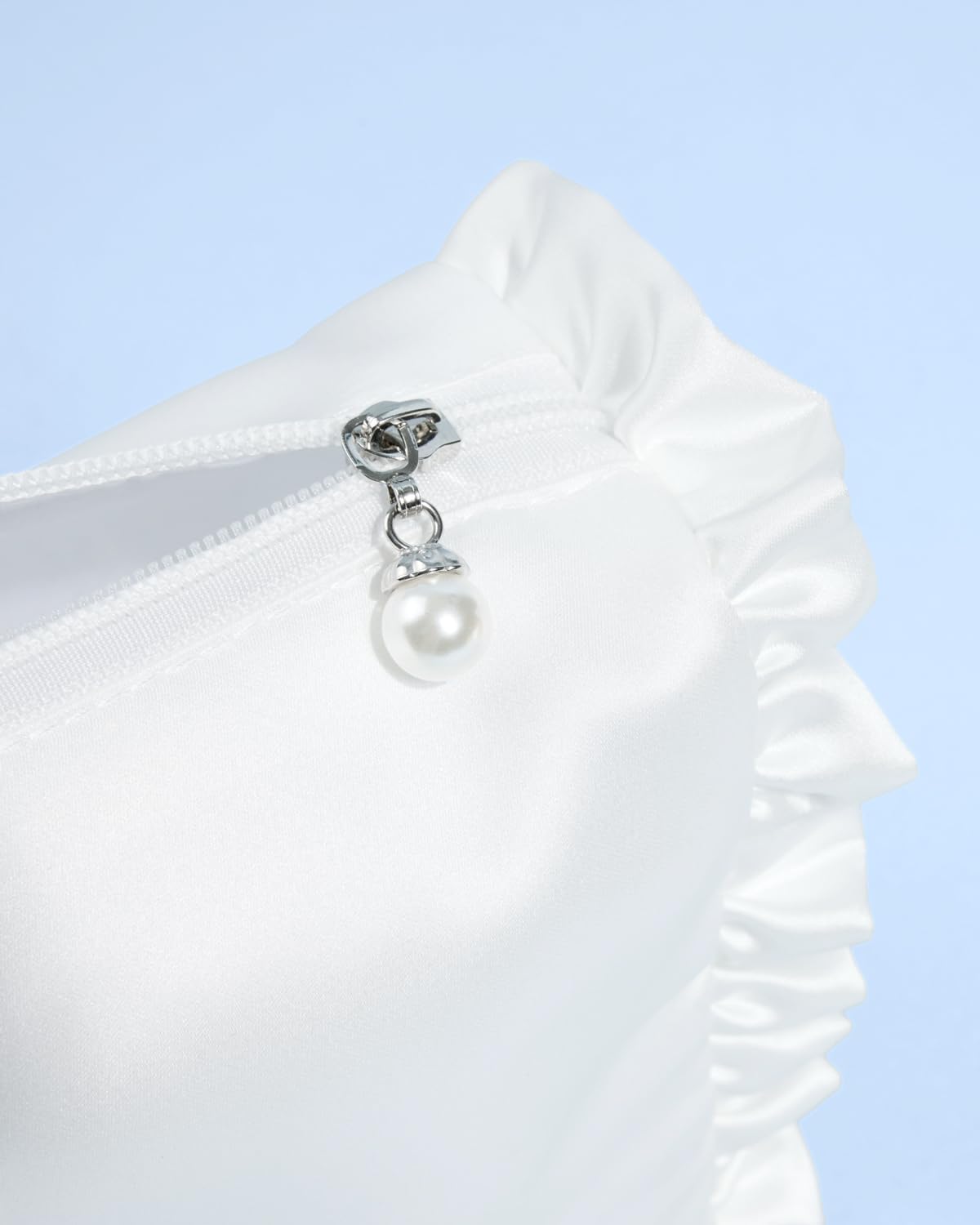 xo, Fetti White Satin Bride Cosmetic Bag | Bachelorette Party Decorations, Bride To Be Purse