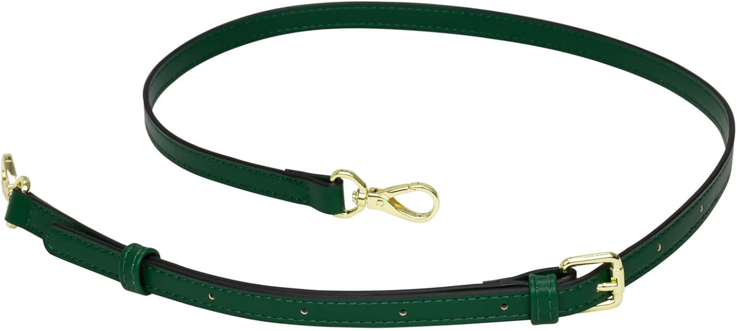 Allzedream Leather Purse Strap Replacement Crossbody Handbag Long Adjustable (Green)