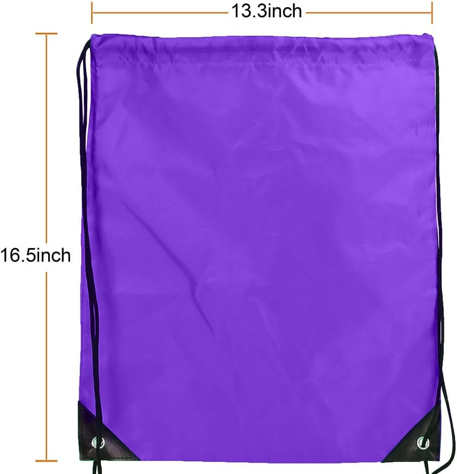 Drawstring Backpack Bulk 24Pcs Draw String Backpack Bags DIY Gym Sports Traveling Yoga Cinch Bag Sackpack Drawstring(purple)