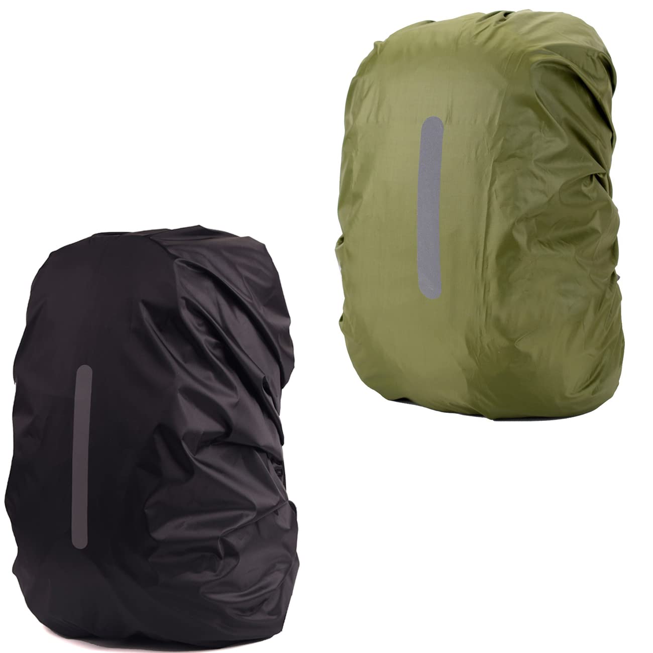 MOPHOEXII 2 Pack Waterproof Backpack Rain Cover, Ultralight Compact Portable Reflective Backpack