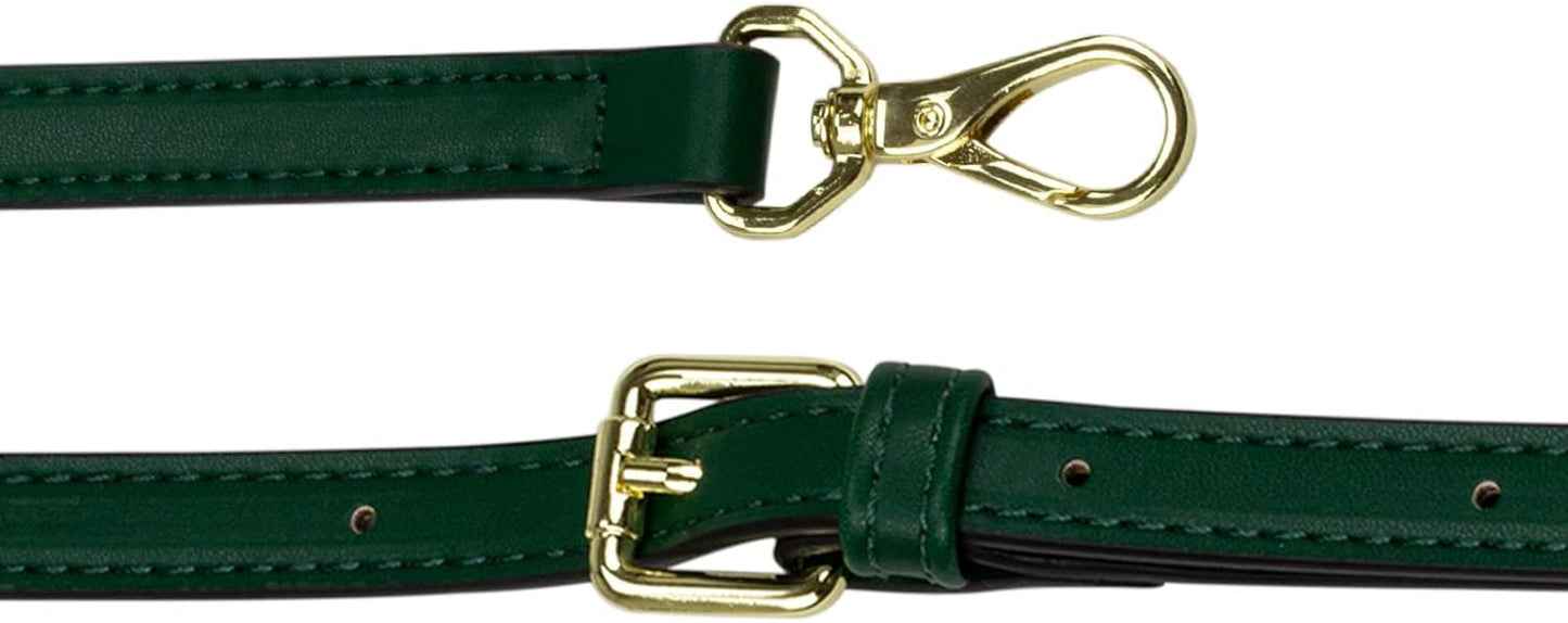 Allzedream Leather Purse Strap Replacement Crossbody Handbag Long Adjustable (Green)