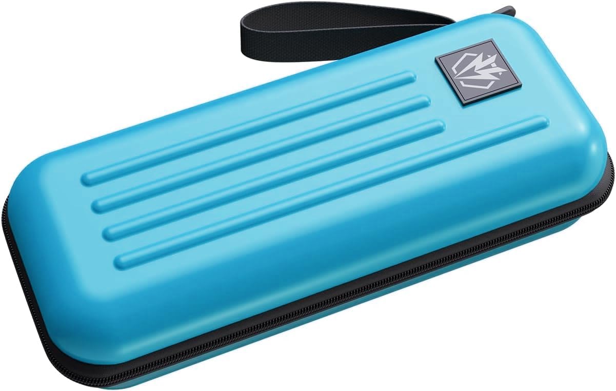 Dart Case,Darts Carrying Case Holds 3 Darts and Extra Accessories,Built-In Storage Tubes and Pockets for Flights, Tips, Shafts ect. (bright blue)
