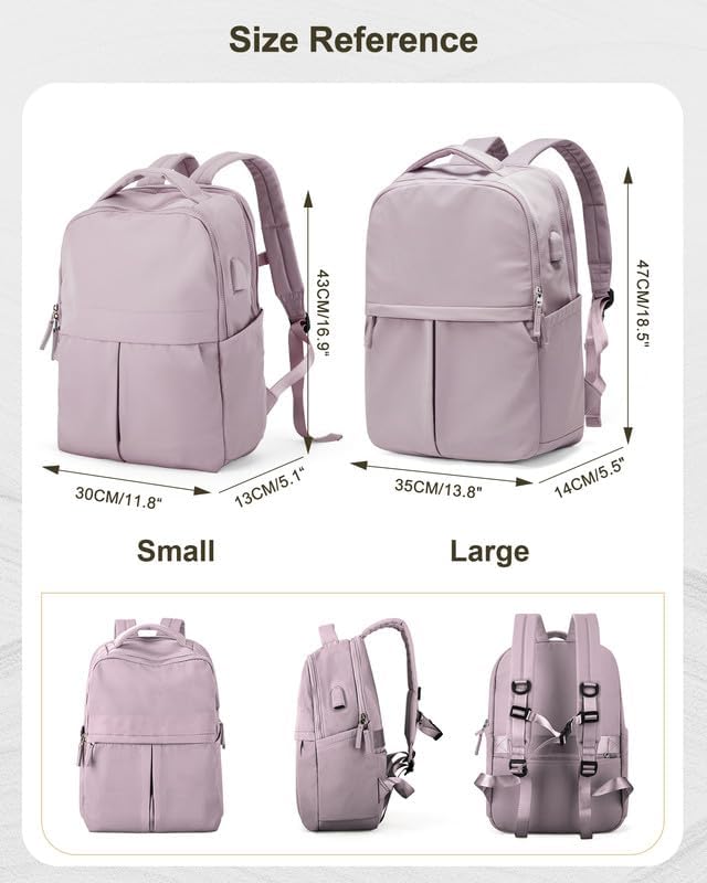 Laptop Backpack for Women Large Travel Backpack for Men Gym Work Teacher Backpack with Laptop Compartment Casual Daypack Backpacks Purple