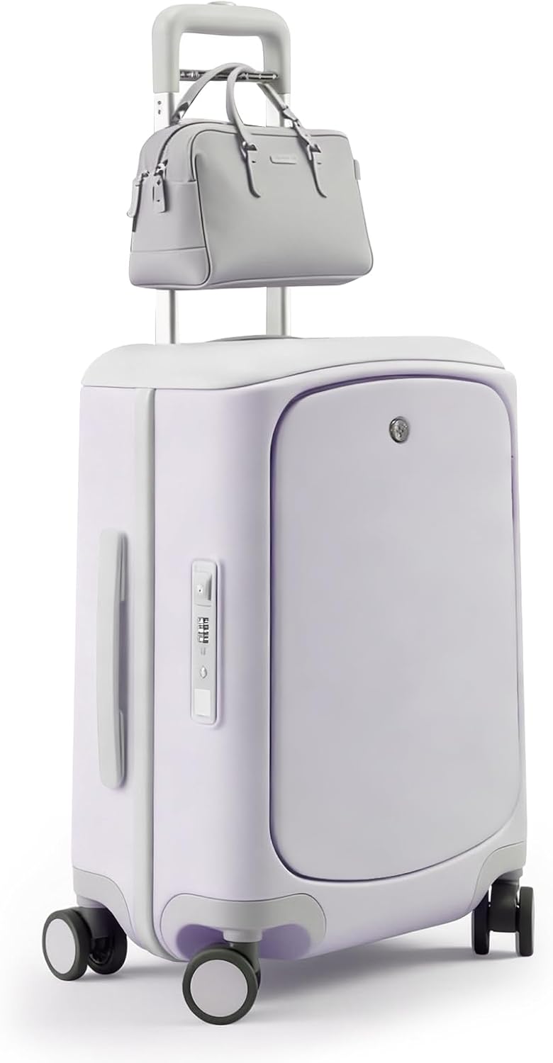 Hang Safe Carry On Luggage,PC Hard Shell Zipperless Bussiness Suitcases,21.3''x15''x9''Airline